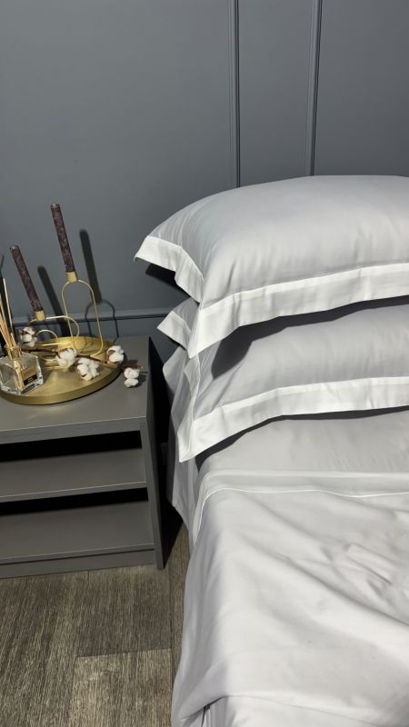 Комплект постільної білизни «МЛС» Двоспальний Сатин Delux & кольорова рамка 