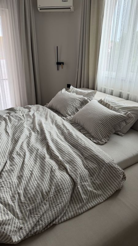 Комплект постільної білизни «МЛС» Washed cotton & рюша