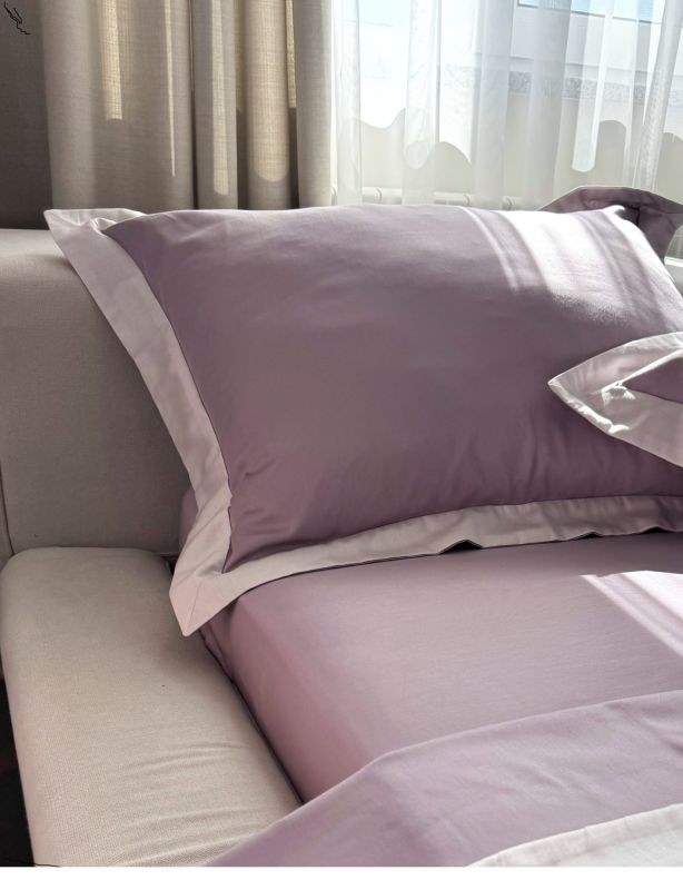 Комплект постільної білизни «МЛС» Півтораспальний Сатин Delux & кольорова рамка