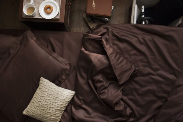 Комплект постільної білизни «МЛС» Півтораспальний Сатин Delux