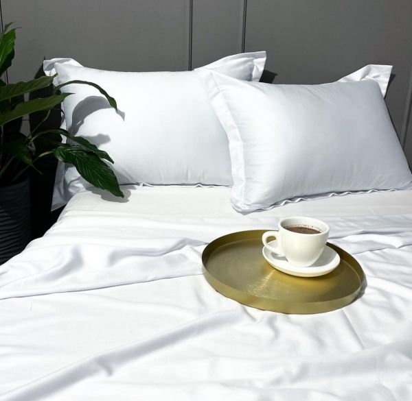 Комплект постільної білизни «МЛС» Двоспальний Сатин Delux