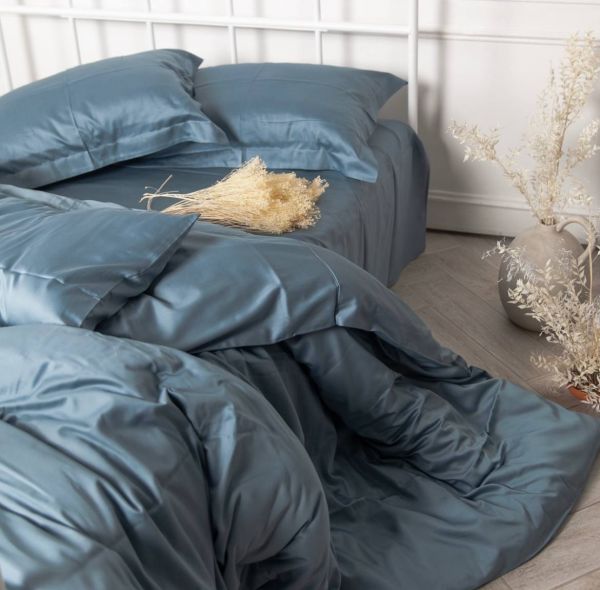 Комплект постільної білизни «МЛС» Двоспальний Сатин Delux