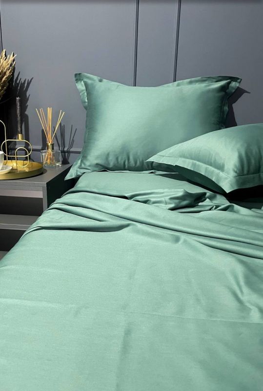 Комплект постільної білизни «МЛС» Двоспальний Сатин Delux