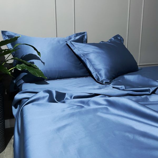 Комплект постільної білизни «МЛС» Двоспальний Сатин Delux