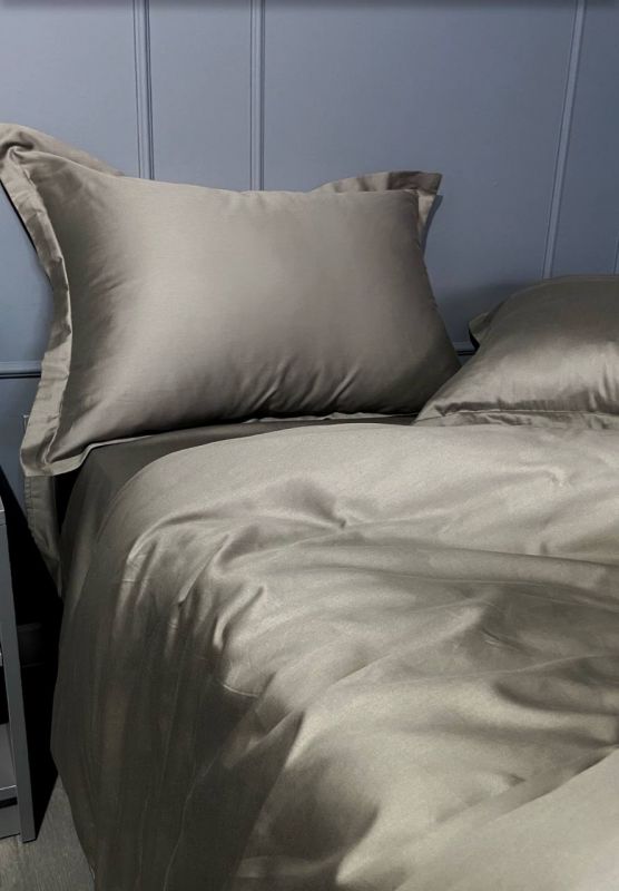 Комплект постільної білизни «МЛС» Двоспальний Сатин Delux