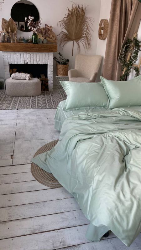 Комплект постільної білизни «МЛС» Євростандарт Сатин Delux