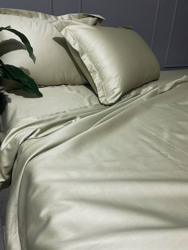 Комплект постільної білизни «МЛС» Двоспальний Сатин Delux