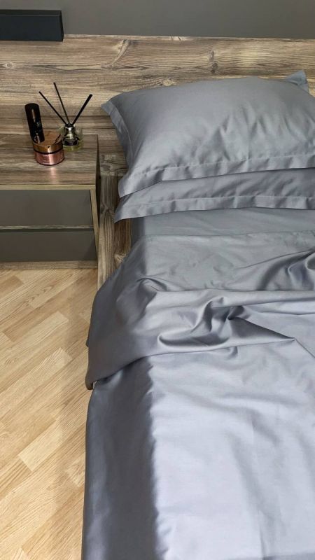 Комплект постільної білизни «МЛС» Двоспальний Сатин Delux