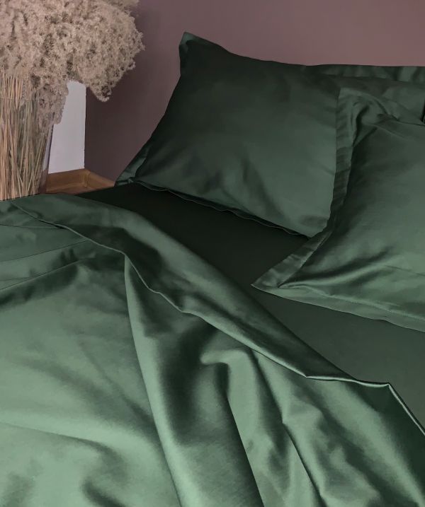 Комплект постільної білизни «МЛС» Півтораспальний Сатин Delux