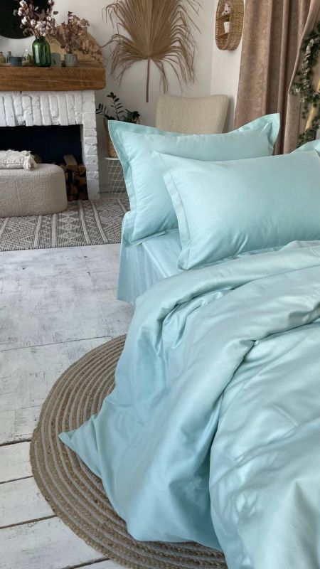 Комплект постільної білизни «МЛС» Двоспальний Сатин Delux